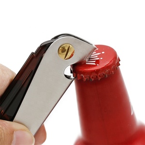 Ouvre-bouteille de poche portable, à moustache, pliable, en acier inoxydable, pour barbe, outils de style