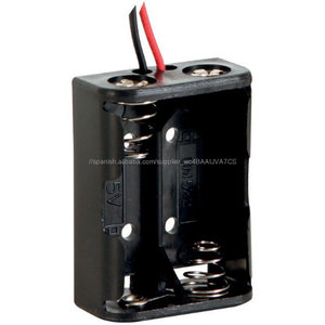 Negro Caja Del Sostenedor de Batería para 2 x N-Celular (UM-5 * 2) con Cables - Product Image 1