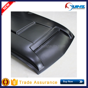 Montero Bonnet Hoop Scoop COVER สีดำ ABS scoops สำหรับ <span class=keywords><strong>Mitsubishi</strong></span> <span class=keywords><strong>Pajero</strong></span> 2016สปอร์ต - Product Image 3