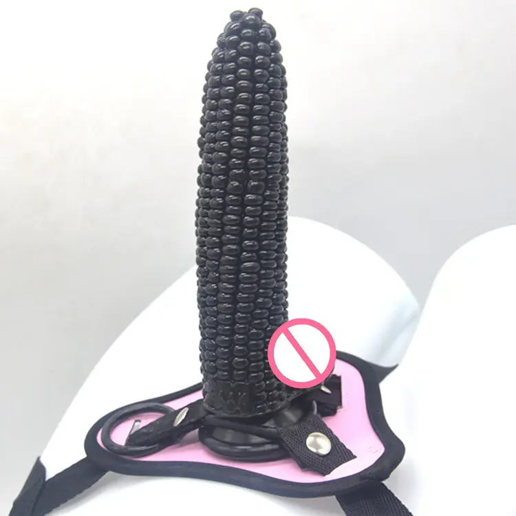 FAAK 19cm תירס צורת דילדו אנאלי plug לסבית צעצוע מין פין עם חגורת מין צעצוע סטראפ דילדו מכנסיים עבור לסבית