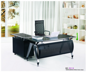 Más nuevo dechuan <span class=keywords><strong>de</strong></span> vidrio larga tabla <span class=keywords><strong>de</strong></span> la oficina con acero inoxidable <span class=keywords><strong>de</strong></span> la pierna - Product Image 5