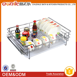 Correderas cocina cajón de almacenamiento cesta platos basket pull out cocina canasta de acero inoxidable - Product Image 5