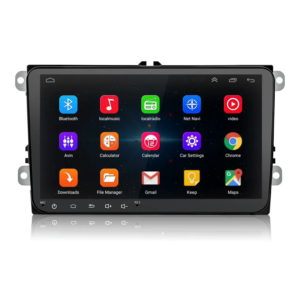 9 inch Android touch screen 1+16G car DVD player 2 din car stereo multimedia player for Volkswagen/VW