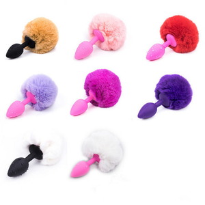 Colorful Women Adult Ass Sex Toys Silicone Anal Rabbit <strong>Tail</strong> <strong>Butt</strong> <strong>Plug</strong> - Product Image 6