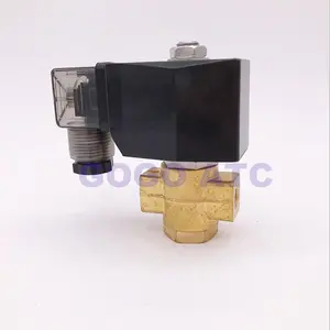 高品质GOGO 90bar双向黄铜水高压电磁阀常开1/4 "BSP 220V交流节流孔1毫米PG-01K否，带插头型