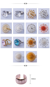 Porte-serviettes de mariage de style occidental, exquis, anneau de <span class=keywords><strong>serviette</strong></span> fleuri, anneaux de <span class=keywords><strong>serviette</strong></span> dorés pour mariage, porte-serviettes de table fleuri - Product Image 6