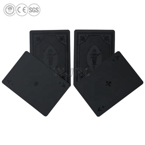 Wjpc-Tùy Chỉnh In Màu Đen <span class=keywords><strong>2</strong></span> Sàn PVC Chơi Thẻ Thiết Kế Tuỳ Chỉnh Nhựa Trong Suốt Poker Thẻ - Product Image 3