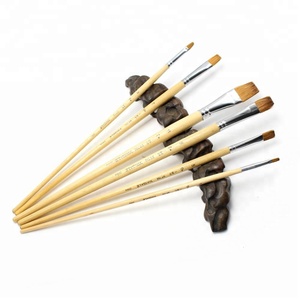 Juego de pinceles de pintura profesional para artista, suministros de arte acrílico, juego de pinceles de pintura acrílica con mango de madera de pelo de nailon - Product Image 2