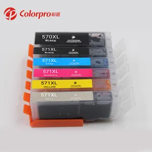 PGI-570 CLI-571 5 color one time ink cartridge for PIXMA S6050 /TS6051 printer 570XL 571XL