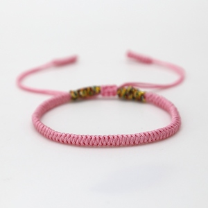 Pulsera de Cuerda Tibetana Budista Hecha a Mano con Nudos de la Suerte, Multicolor Original, Tamaño Ajustable, Mismo Modelo que <span class=keywords><strong>Leonardo</strong></span> DiCaprio Bendecido - Product Image 5