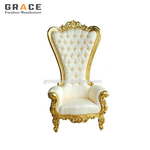 Kursi Barok Prancis Mewah Murah Royal King Tinggi Punggung Terbuka Sandaran Kursi untuk Pesta Pernikahan - Product Image 4