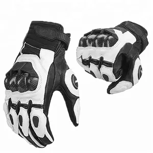 Best Race Pro Road Full Finger Motorcycle Carbon Fibre Leather gloves