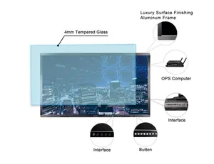 86 אינץ 4k ברזולוציה אינטראקטיבית לוח כל-ב-אחד lcd מסך מגע מסך מסך לוח חכם עבור שיתוף פעולה משופר