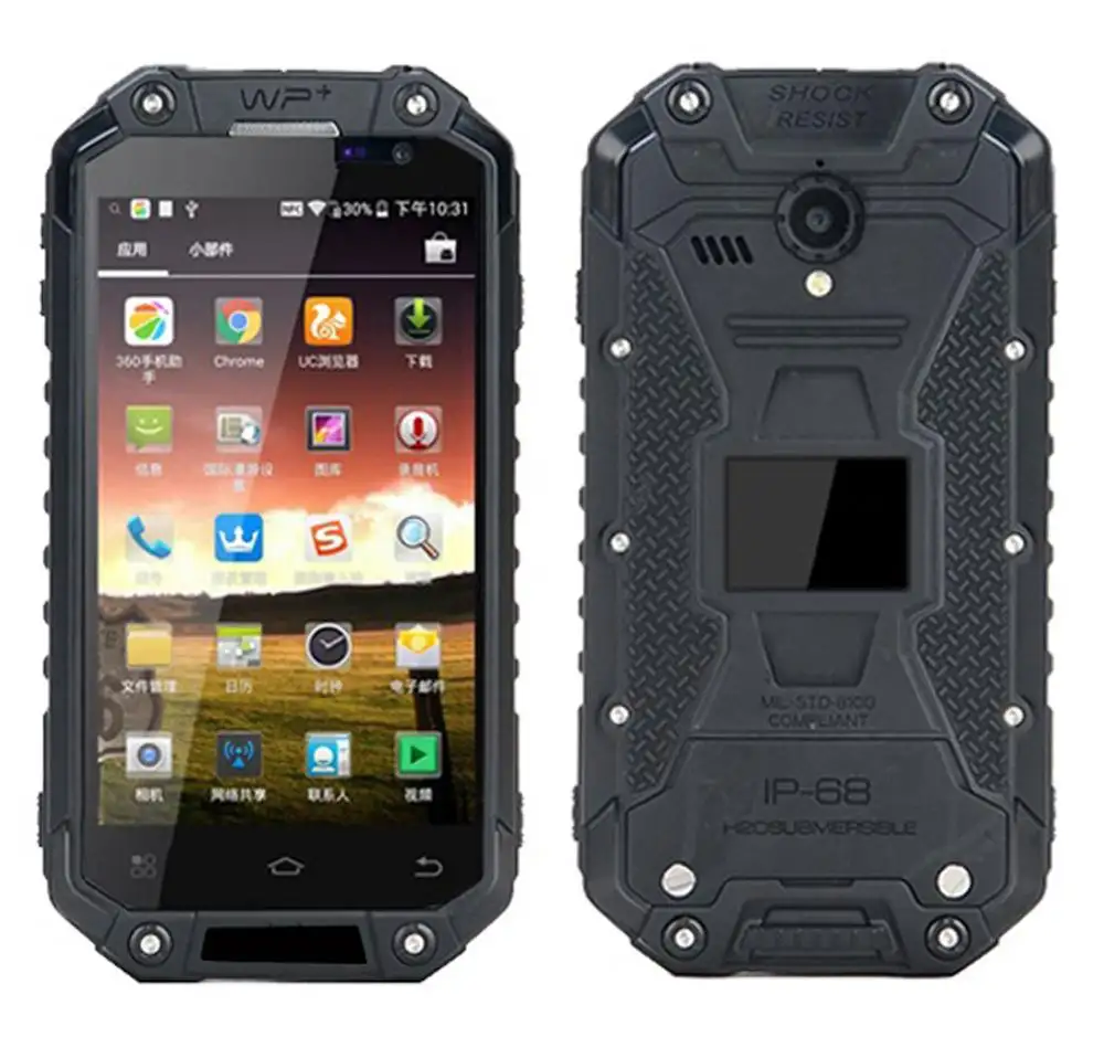 Android 4.7 MTK6735 Ponsel 5.1 Inci, Quad-Core IP68 Tahan Air dengan GPS NFC dan Sensor Ponsel Keras