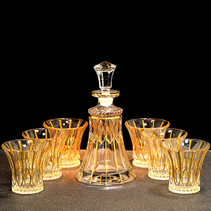 <span class=keywords><strong>Set</strong></span> da <span class=keywords><strong>Whisky</strong></span> in Stile Europeo 7 Pezzi Senza Piombo con Decanter Dorato e <span class=keywords><strong>Bicchieri</strong></span> da <span class=keywords><strong>Whisky</strong></span> - Product Image 6