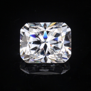 Starsgem 래디언트 컷 9x7mm 실험실 생성 결혼 반지 용 느슨한 화이트 중국 모이사나이트 다이아몬드