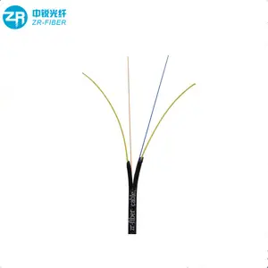 Nhà máy FTTH Phẳng 1 2 4 6 core Trong Nhà GJXFH FRP SM LSZH G652D G657A Drop Shipping Cáp