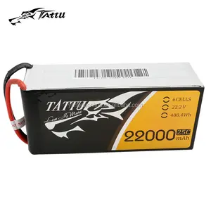 Batería recargable para Dron agrícola, pila recargable para Drone Gens 22000mAh 6S 25C 22,2 V Tattu lipo