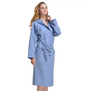 थोक कस्टम पॉलिएस्टर साबर Microfiber Hooded, बाथरोब के लिए स्पा