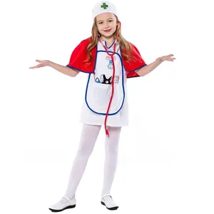 Toptan hemşire kostümü doktor elbise-Fabrika fiyat özel cosplay kostüm desenleri çocuklar doktor giyinmek set kostüm kız doktor hemşire deneyim oyunu kostüm