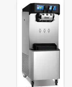Guangzhou elektrikli dondurma üretim cep yumuşak ticari dondurma makinesi üç çıkışlı ve hava pompası