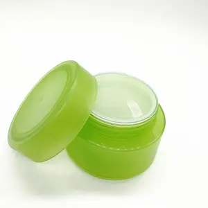 Aloe vera gel cream bottle green scrub cream bottle 50G plastic packing material for skin care cream cosmetic and packing