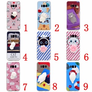 Cassa molle sveglia del telefono del fumetto 3D del fumetto 3D Custodia squishy animale animale del silicone per la galassia s8 - Product Image 1
