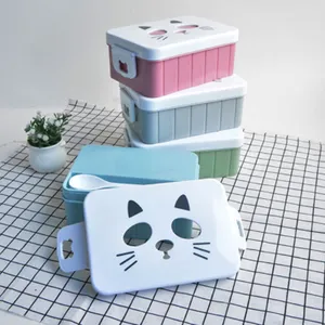 Microwave Plastic Lunch Box Best Price Most Popular BPA Free Cute Panda Plastic Lunch Bento Box Microwave Heatable Freshness Preservation Customized Shape