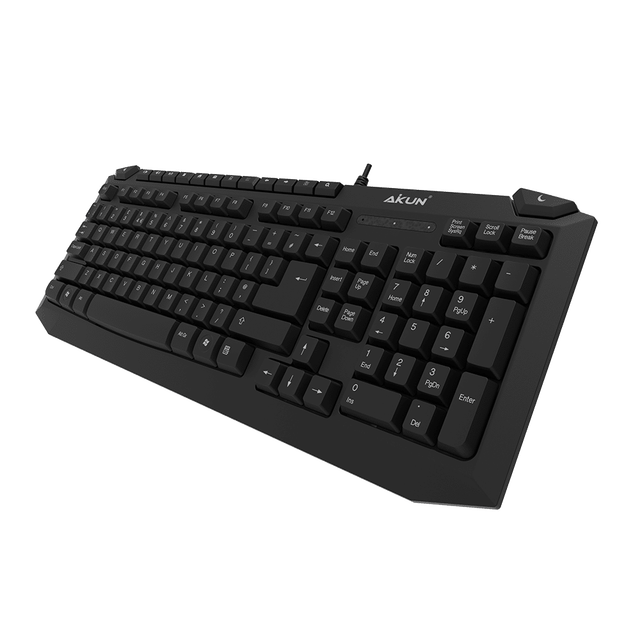 AIKUN Wired Keyboard KB3310,Full Size Keyboard with Number Pad,Multimedia,Silent Ergonomic Keyboard