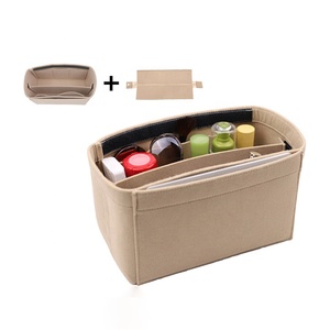 Meilleure vente feutre voyage sac à main insérer sac à main organisateur et feutre organisateur insérer sac <span class=keywords><strong>avec</strong></span> nouveau couvercle amovible <span class=keywords><strong>fermeture</strong></span> éclair - Product Image 1