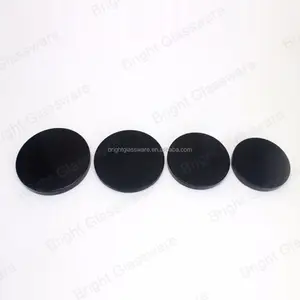 Alta calidad 76mm 80mm 82mm 84mm de Metal negro Tapa de vela con Logo grabado para la vela uso de vidrio