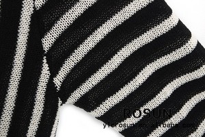 noir et <span class=keywords><strong>blanc</strong></span> motif rayé <span class=keywords><strong>cardigan</strong></span> <span class=keywords><strong>long</strong></span> femme - Product Image 6