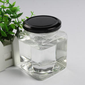 Pot en verre carré avec couvercles en or, pour confiture, stockage de aliments de bébés, <span class=keywords><strong>épices</strong></span> magnétiques à faire soi-même, pour cadeaux de mariage - Product Image 2