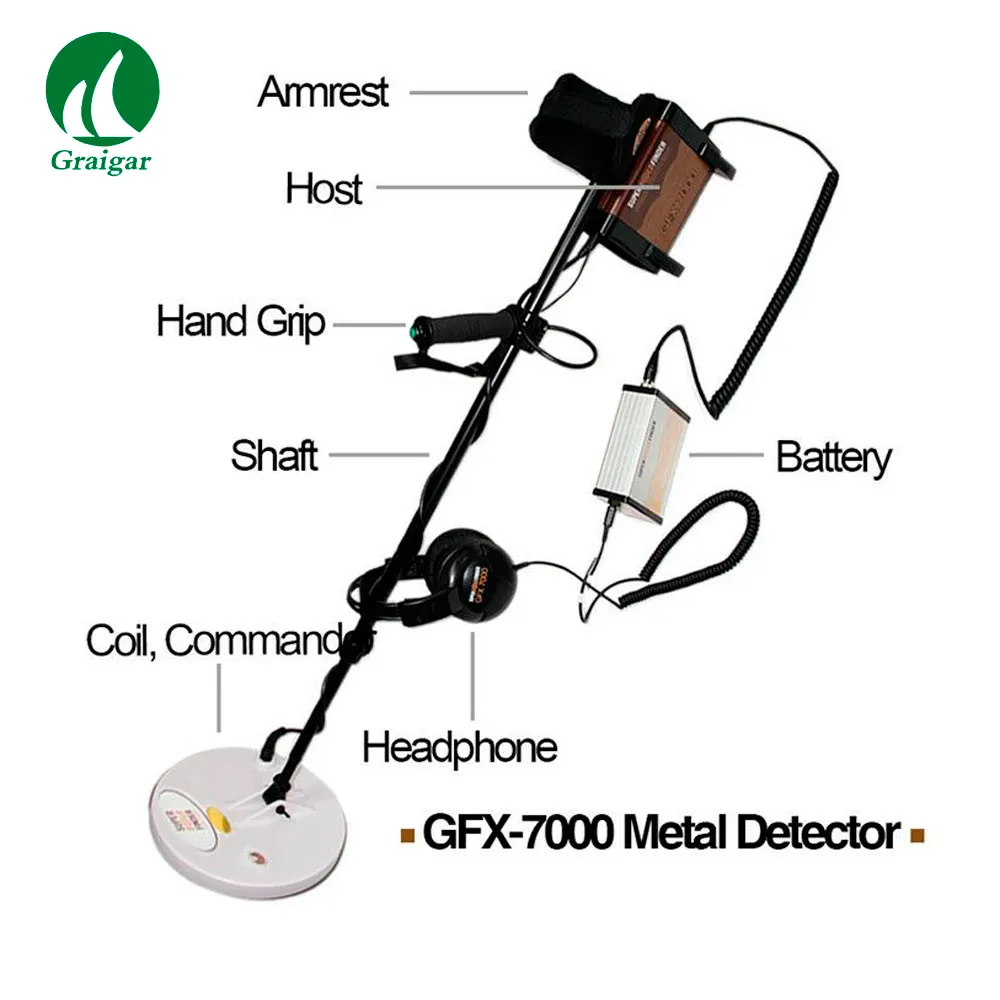 GFX7000 Underground Metal Detector Voor Treasure Hunter Diepe Goud Zilver En Koper Detector