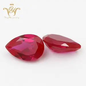 Synthetic 5# Corundum Pear Cut Synthetic Ruby Stone Prices