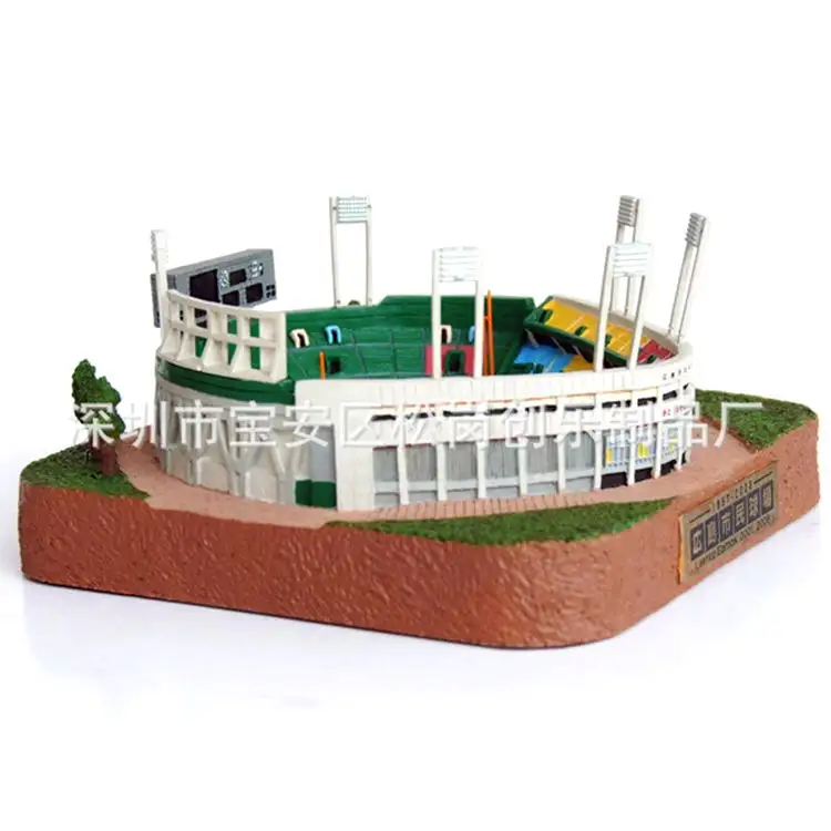 Customized resin stadium building model,mini beyblade stadium sculpture