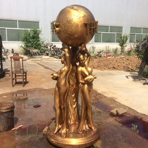 Reproducción de arte del metal del mundo es tuyo estatua de bronce chino para la venta - Product Image 1