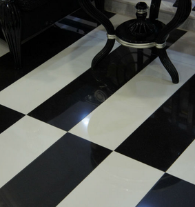 بلاط أرضيات مطبخ من البورسلين الهندي الأسود والأبيض اللامع عالي الجودة بخصم دولي - Product Image 6