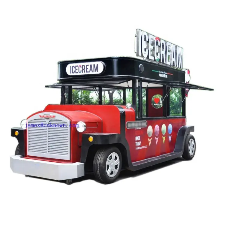 Ikayoem — chariot à crème glacée Mobile, pour cuisine de rue Unique, électrique, personnalisable
