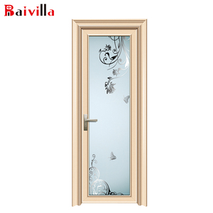 Les portes battantes simples les plus populaires pour toilettes intérieures, portes <span class=keywords><strong>de</strong></span> salle <span class=keywords><strong>de</strong></span> bain en aluminium, portes <span class=keywords><strong>de</strong></span> toilettes en verre dépoli - Product Image 5