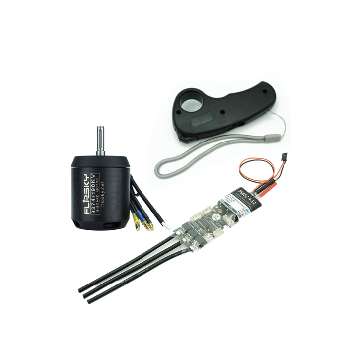 Электрический скейтборд Flipsky 6374 190kv бесщеточный мотор с внешним ротором и пультом дистанционного управления и контроллером двигателя 50a/esc