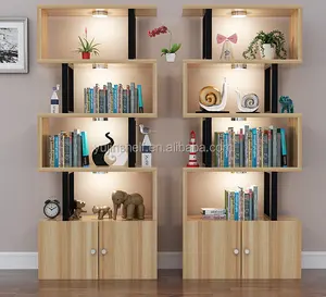 Wooden book shelf wall designs/wall cabinet bookcase used home office store