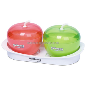 3pcs <strong>Apple</strong> Shape Plastic Candy Container Decorative Candy Jars Holiday - Product Image 2