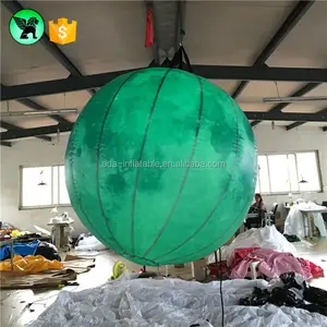 Partai Dekorasi Inflatable Bulan Planet 10ft Bola Inflatable dengan Lampu LED Bunga Balon Karakter untuk Dekorasi Panggung A760