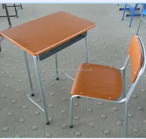 Promotion !!!SF-1024, Most Cheapest And Popular Also With Fire-proof board top single student table and chair set