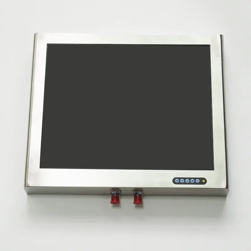 Deniz ekran paslanmaz çelik 19 inç LCD monitör tam IP67 ve DTL-38999 serisi iii konnektörler