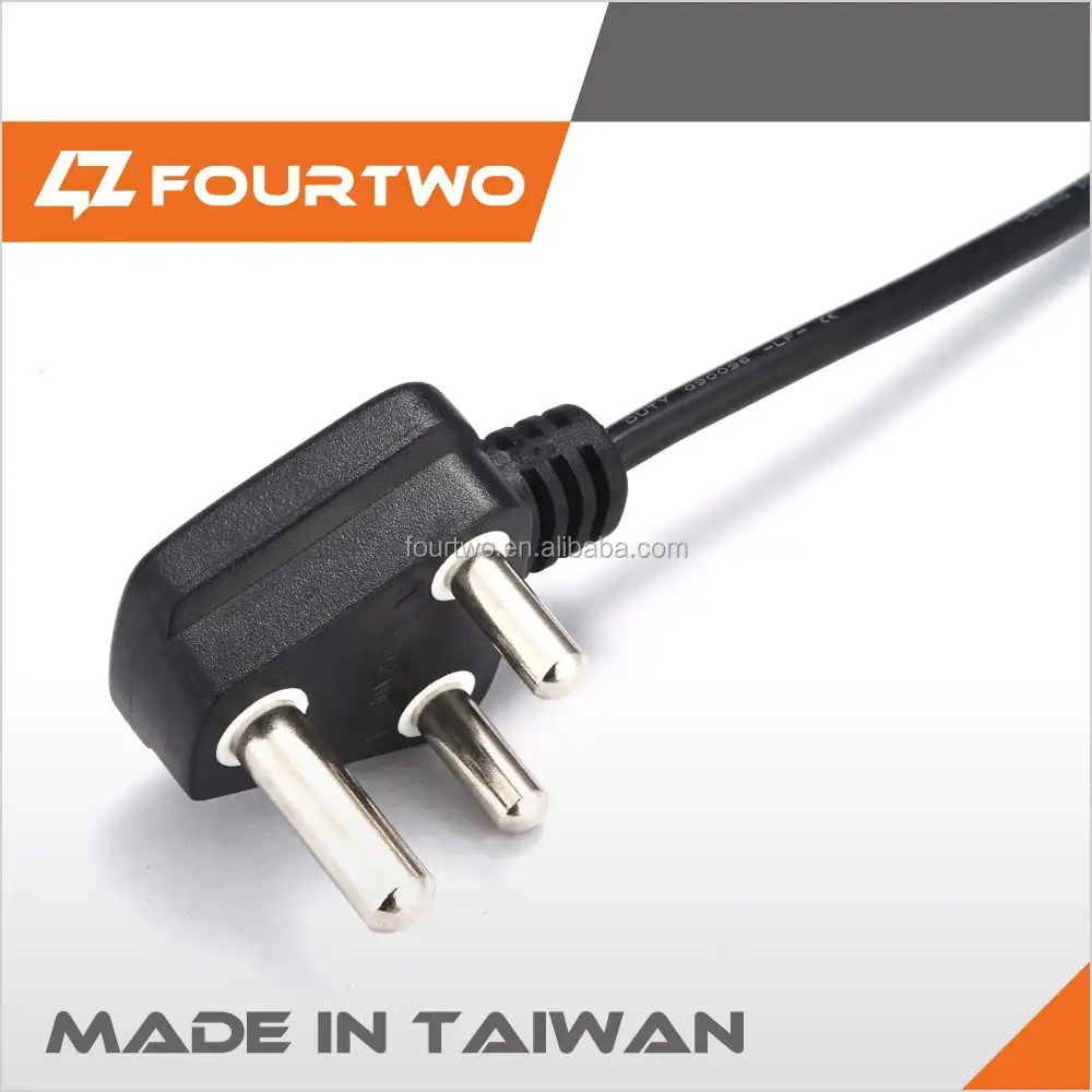 Made in Taiwan high quality low price swivel power cord hair flat iron,power cord with switch,tv power cord