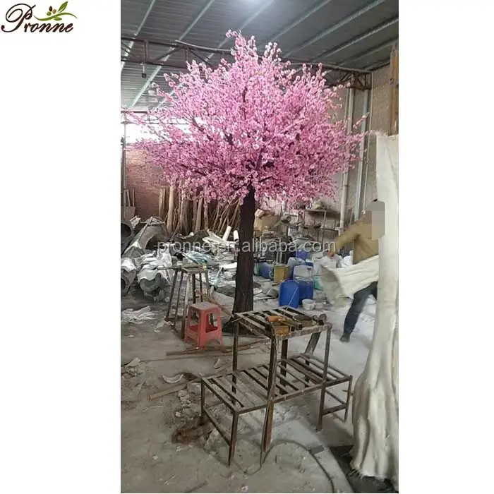 Arbres de fleurs de cerisier artificielles roses, cm, fausses fleurs, en plastique