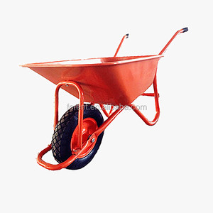 <span class=keywords><strong>Carretilla</strong></span> Neumática de Una <span class=keywords><strong>Rueda</strong></span> con Bandeja de Metal Sólido para Uso en Jardín, Material de Acero y Hierro - Product Image 4