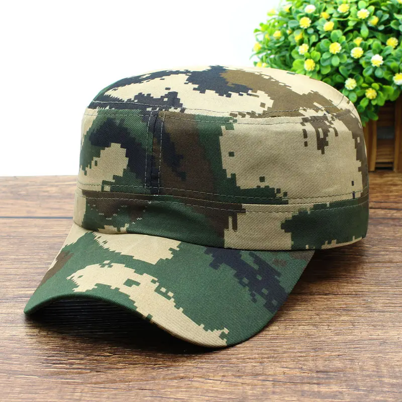 Gorras de camuflaje lisas al por mayor/gorras de béisbol de camuflaje